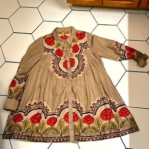 WORN ONCE! XL Free People western snap dress
